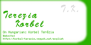 terezia korbel business card