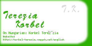 terezia korbel business card